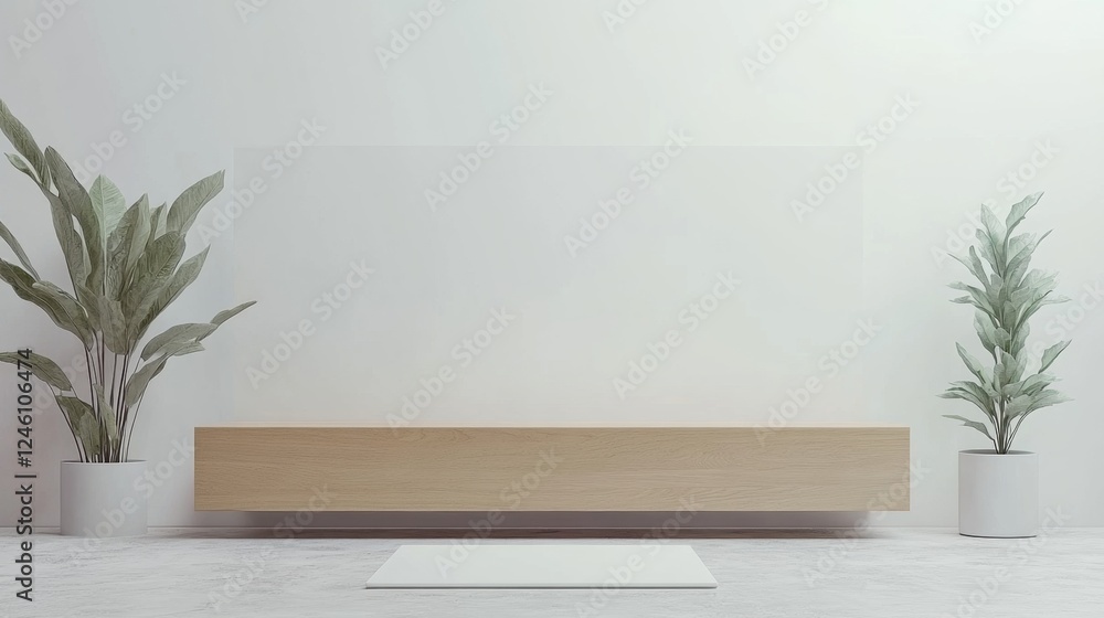Minimalist Living Room with Modern Furniture and Indoor Plants Minimalist Living Room with Modern Furniture and Indoor Plants