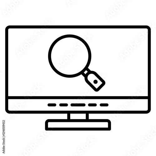 Magnifying Outline Icon