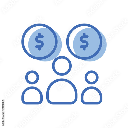 Crowd Funding vector icon