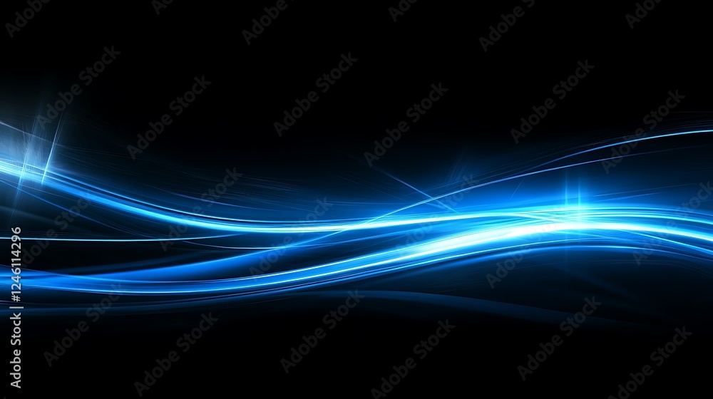 Blue energy waves, dark background (1) Blue energy waves, dark background (1)