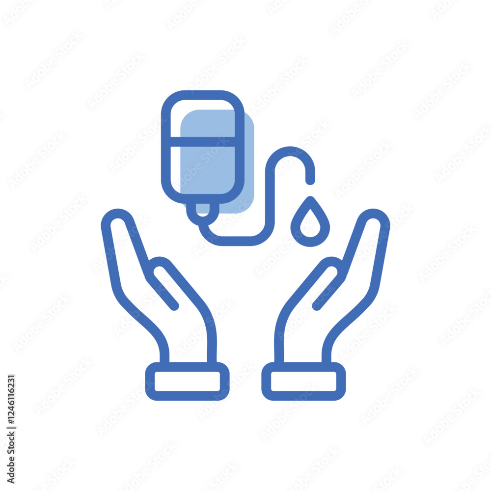 Obraz premium Blood Donation vector icon