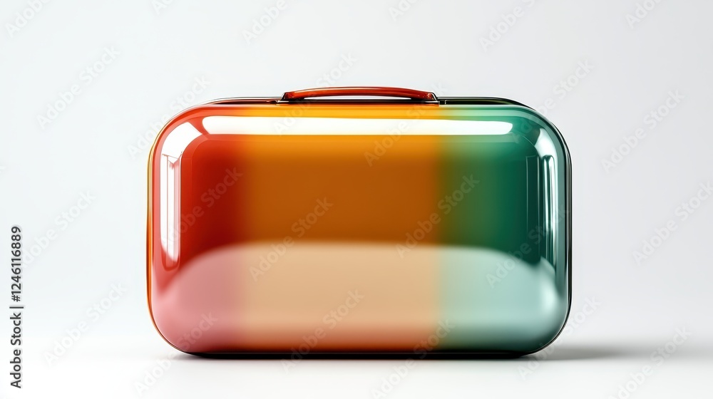 A charming gradient metallic cosmetic case showcasing a seamless blend of colors, it serves both practicality and elegance, ideal for storing beauty essentials in style. A charming gradient metallic cosmetic case showcasing a seamless blend of colors, it serves both practicality and elegance, ideal for storing beauty essentials in style.