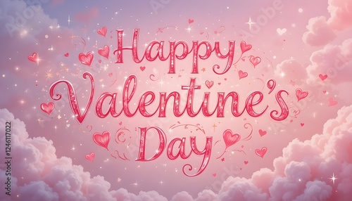 Dreamy Valentine's Day in the Clouds Happy Valentine's Day