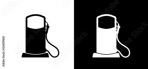 Fuel pump icon set vector design. Technology icon to use for business, oil industry, green energy, transportation, logistics, automotive industry projects. 