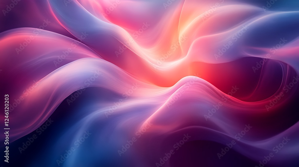 Abstract Pink Purple Blue Swirling Wave Design Abstract Pink Purple Blue Swirling Wave Design