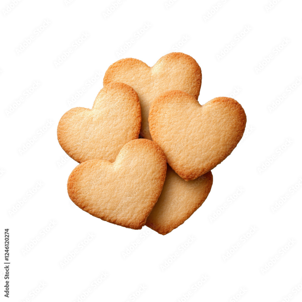 heart shaped cookies isolated on transparent background heart shaped cookies isolated on transparent background