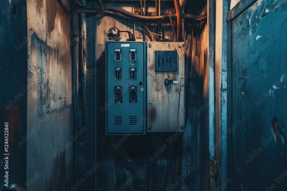 Installation of electrical boxes, electrician installs electrical wiring Installation of electrical boxes, electrician installs electrical wiring