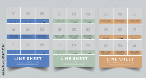 Product Catalog Design, Product Line Sheet Template, Wholesale Template,