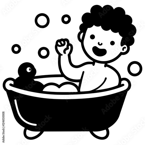 girl taking a bath
