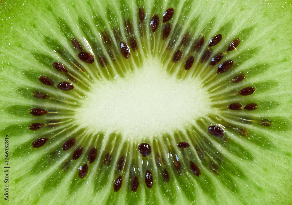 closeup of a fresh kiwi fruit closeup of a fresh kiwi fruit