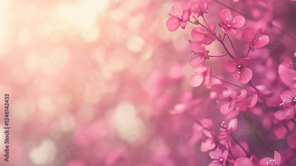 Delicate Pink Blossoms Create a Romantic Atmosphere for Valentine's Day Celebration Reminiscent of a Tranquil Spring Morning Filled With Love and Joy. Generative AI Delicate Pink Blossoms Create a Romantic Atmosphere for Valentine's Day Celebration Reminiscent of a Tranquil Spring Morning Filled With Love and Joy. Generative AI