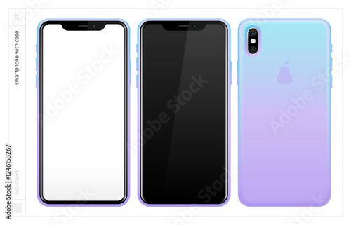 Smartphone. Vector illustration. NO stroke.