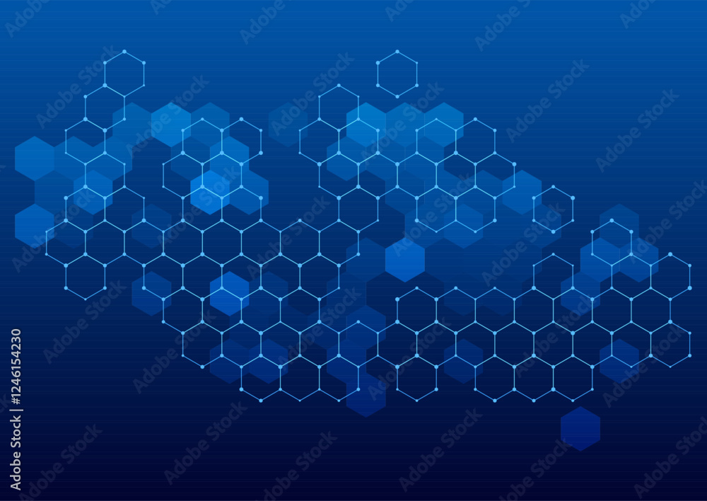 Obraz premium Abstract background with hexagonal grid design 