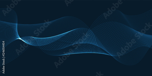 Abstract banner with flowing lines design 