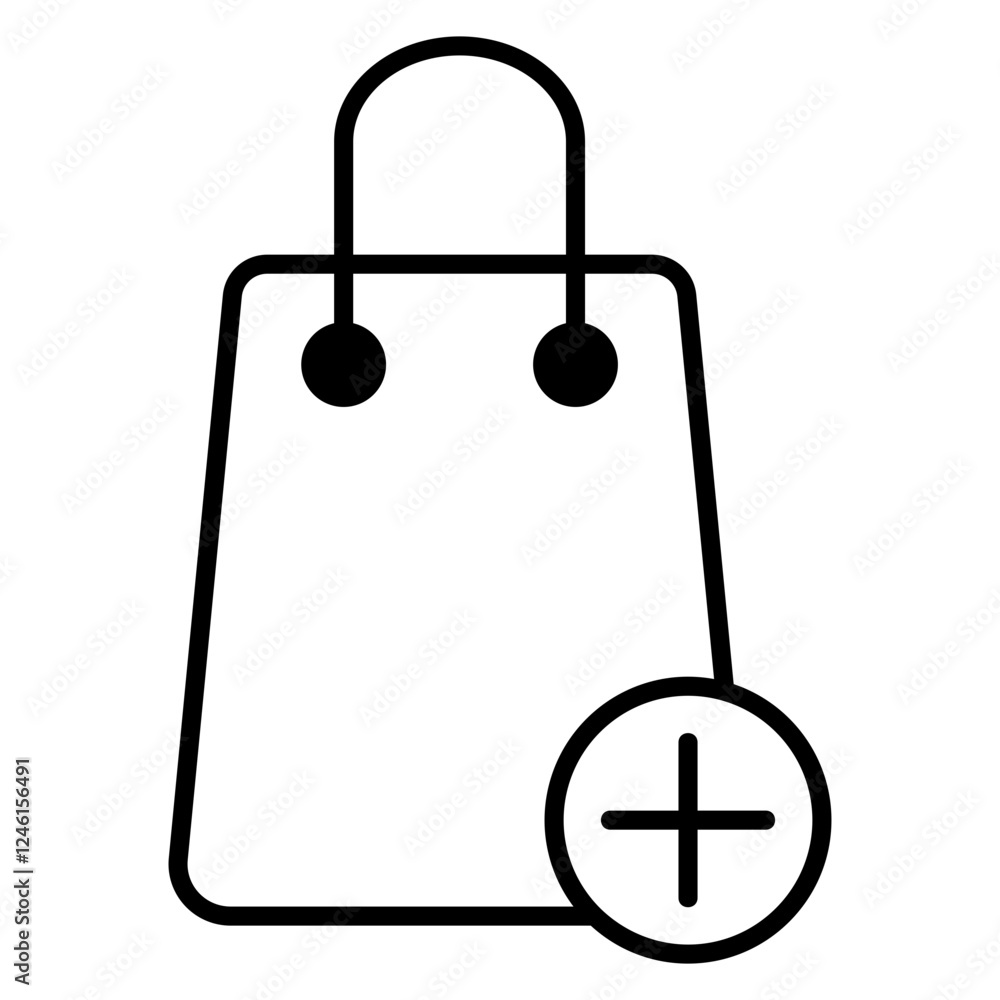 Bag Plus Outline Icon Bag Plus Outline Icon