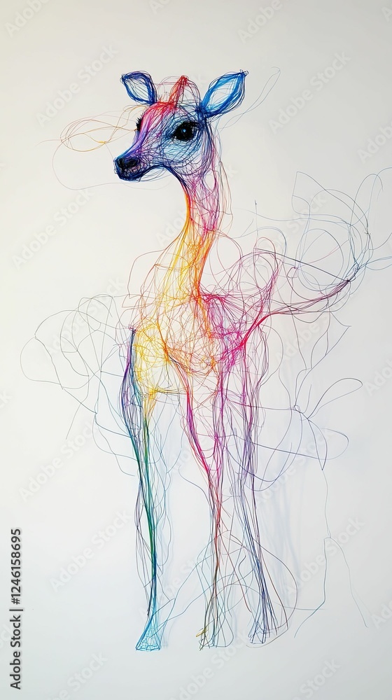 Fototapeta premium Colorful wire art