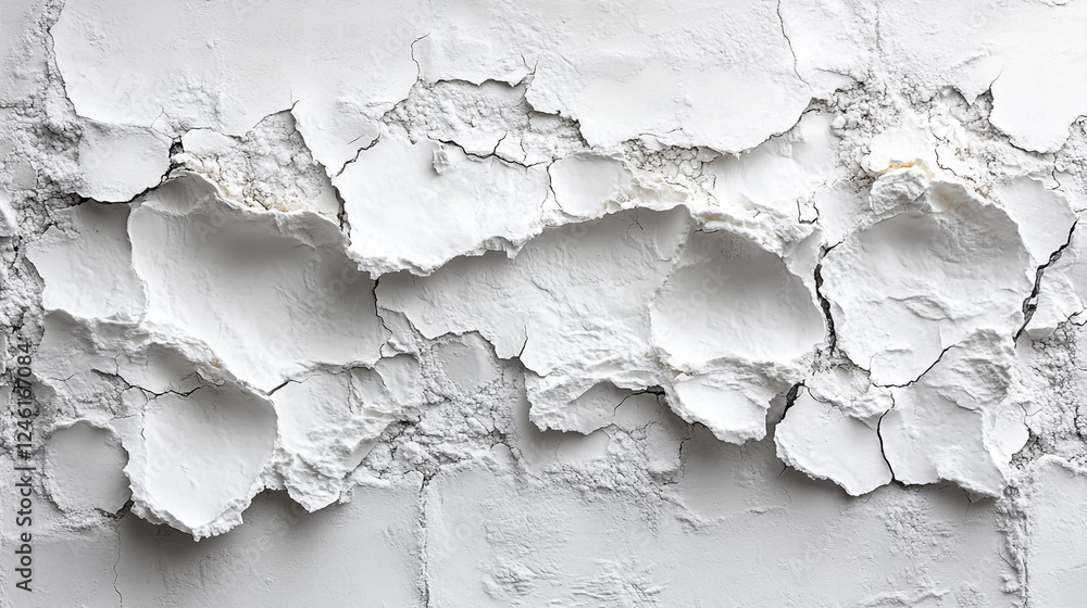 Obraz premium White Cracked Texture Abstract Background Design Wall Surface Grunge Vintage Aged art old grey paint