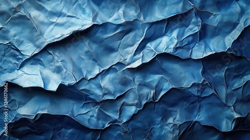 Wallpaper Mural crinkled blue foil with visible details background or texture Torontodigital.ca