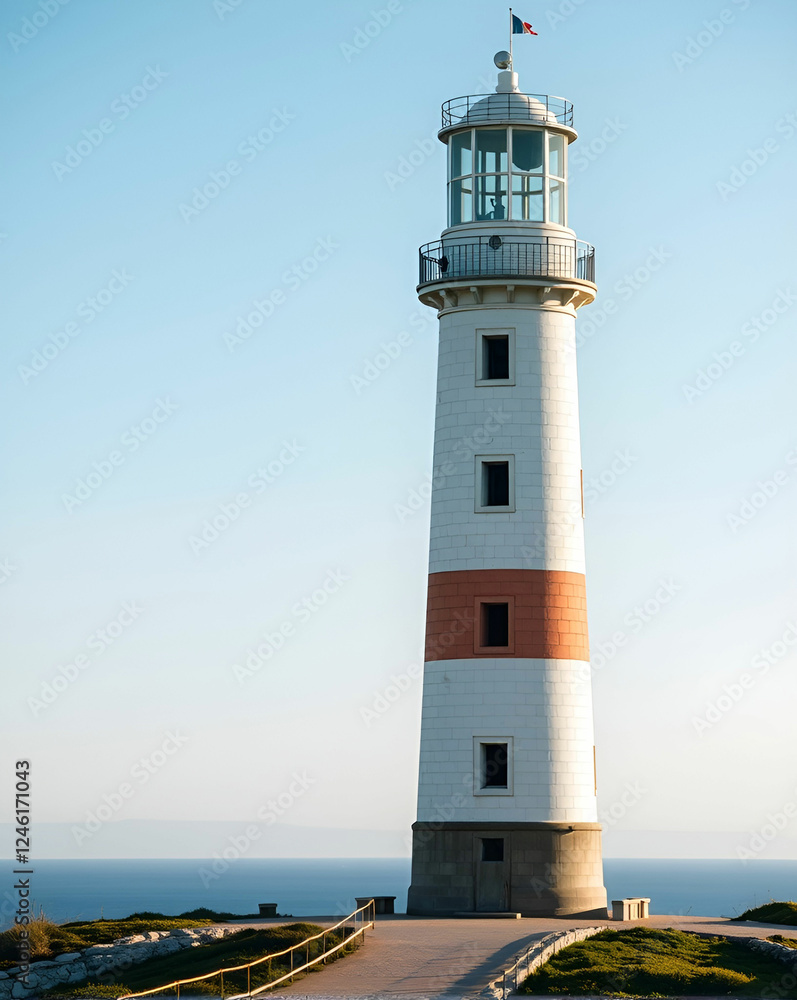 lighthouse captured during daylight, showcasing its coastal surroundings and scenic beauty. lighthouse captured during daylight, showcasing its coastal surroundings and scenic beauty.