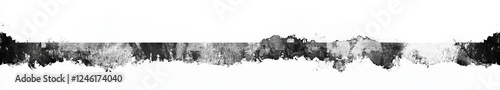 Monochrome ink landscape, abstract art, white background, design element