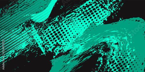 Sport t-shirt design template with abstract halftone grunge pattern background, t-shirt for sports club. Vector Illustration