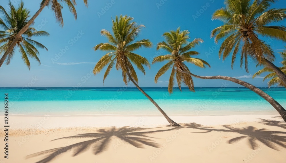 Tropical Beach with Golden Sand and Turquoise Water Tropical Beach with Golden Sand and Turquoise Water