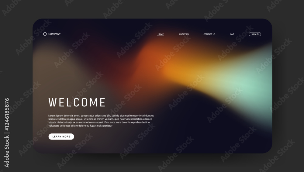 fluid gradient landing page website design fluid gradient landing page website design