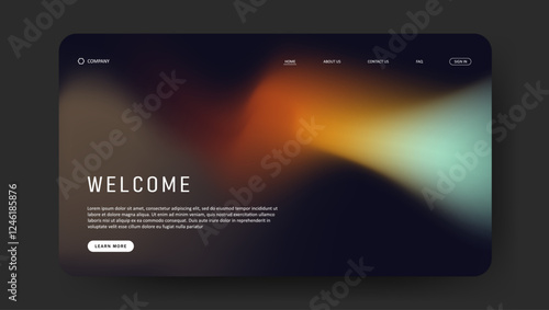 fluid gradient landing page website design	