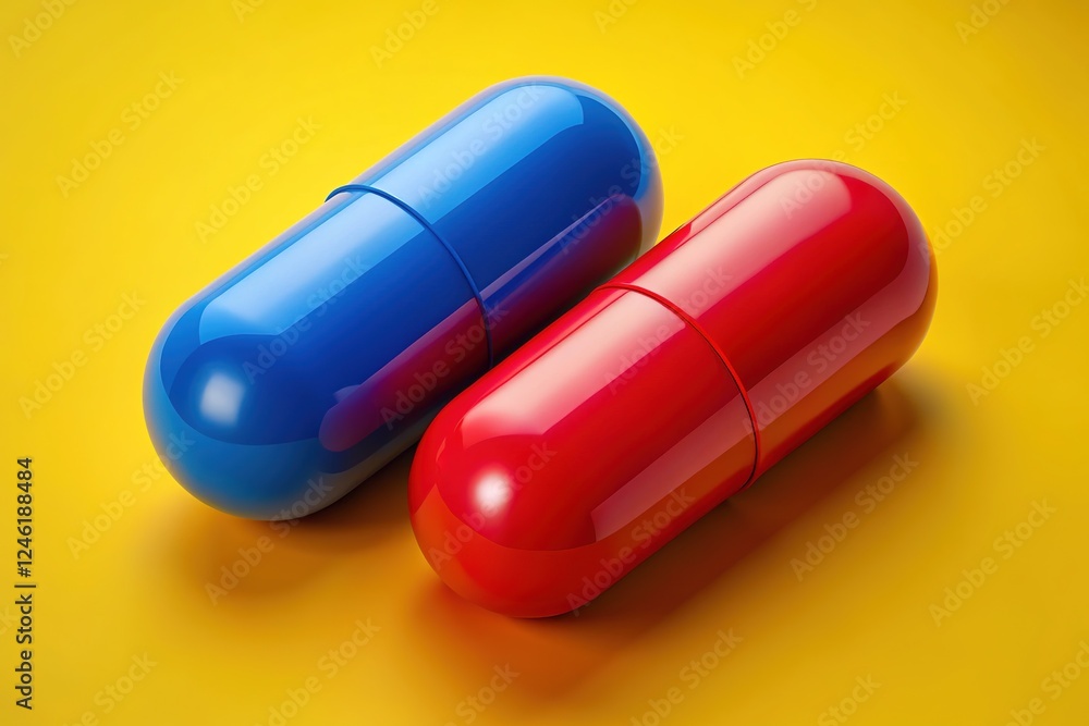 Dimly lit 3D image: Red Pill or Blue Pill? Dimly lit 3D image: Red Pill or Blue Pill?