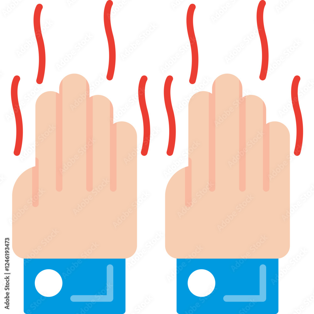 Obraz premium Smelly Hands Vector Icon