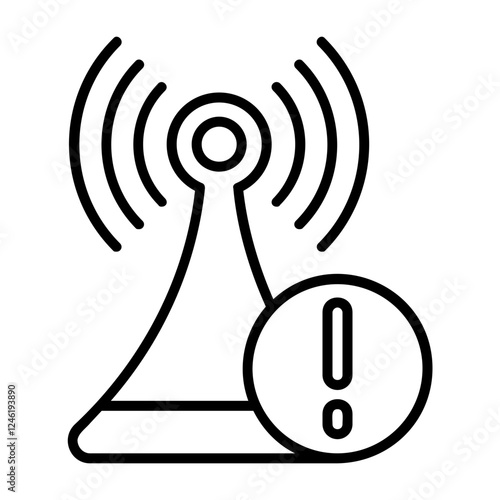 Connection lost Outline Style Icon Design