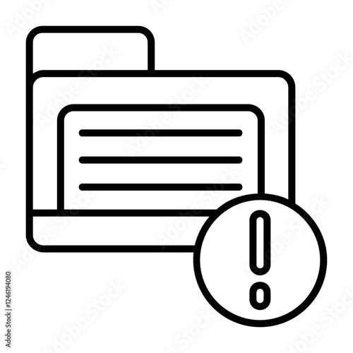 Folder Outline Style Icon Design