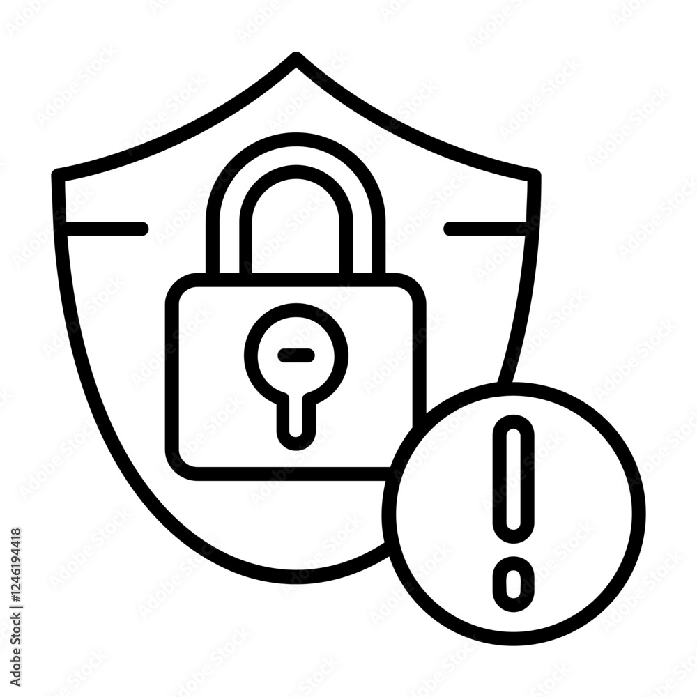 Privacy Outline Style Icon Design Privacy Outline Style Icon Design