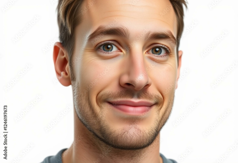 Fototapeta premium Half-length male portrait on white background