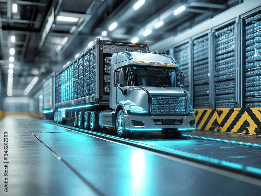 3Drendered futuristic supply chain with seamless costefficient logistics integration 3Drendered futuristic supply chain with seamless costefficient logistics integration