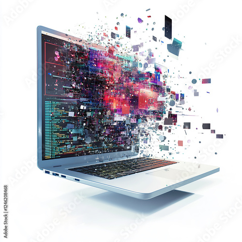 laptop on the screen