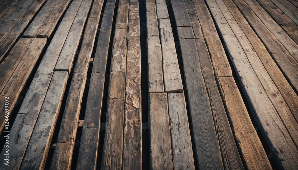 Weathered Wooden Pier with Realistic Textures Weathered Wooden Pier with Realistic Textures