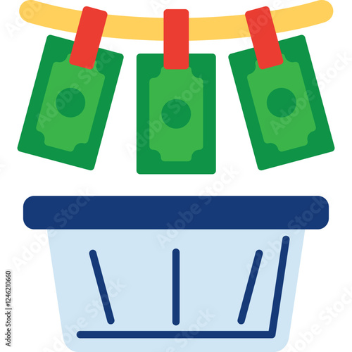 Money Loundering Vector Icon
