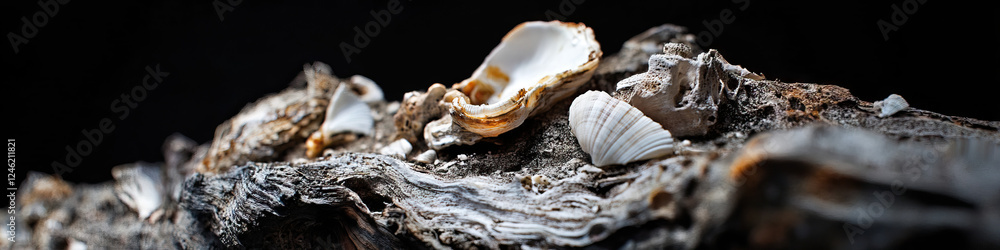 Seashells on Driftwood Seashells on Driftwood
