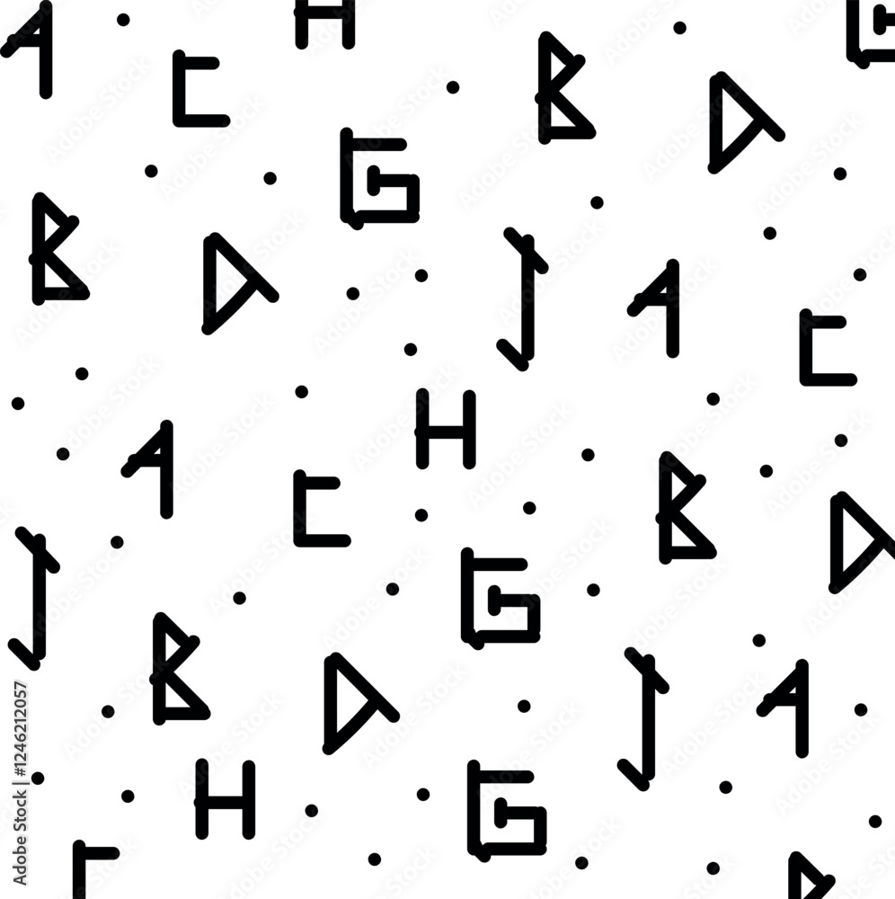 English symbols or letters in the form of Scandinavian magical signs with dots. English symbols or letters in the form of Scandinavian magical signs with dots.