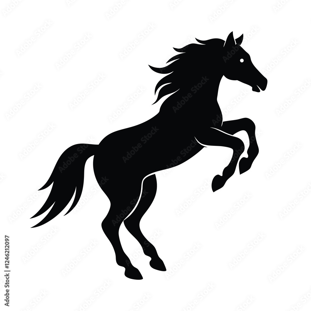 Obraz premium horse silhouette vector style art 