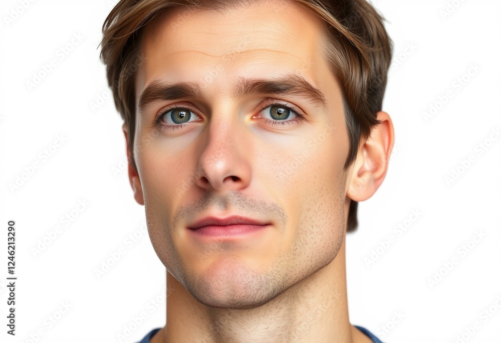 Male portrait with neutral expression Male portrait with neutral expression