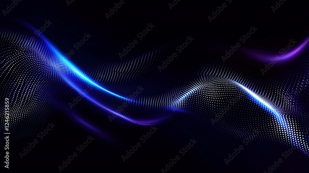 Gradient blue particle waves Gradient blue particle waves