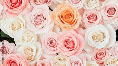 Elegant Seamless Pattern of Isolated Flowers on White Background Perfect for Design and Decoration