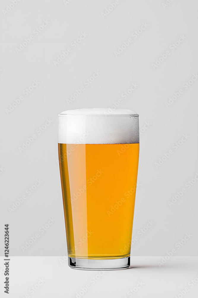 Beer Glass Cup Mockup isolated on white backdrop Beer Glass Cup Mockup isolated on white backdrop
