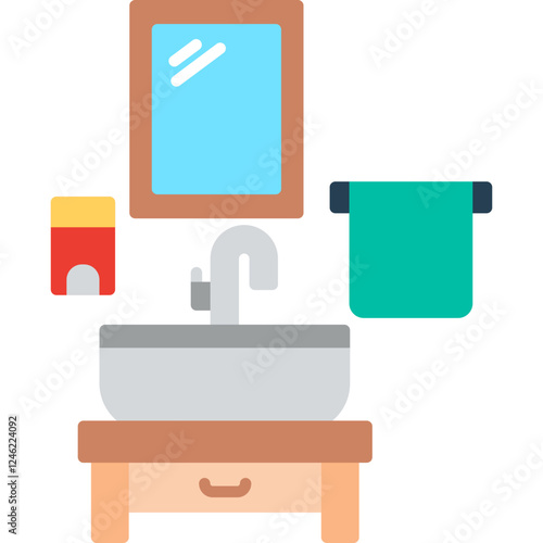 Washbasin Vector Icon