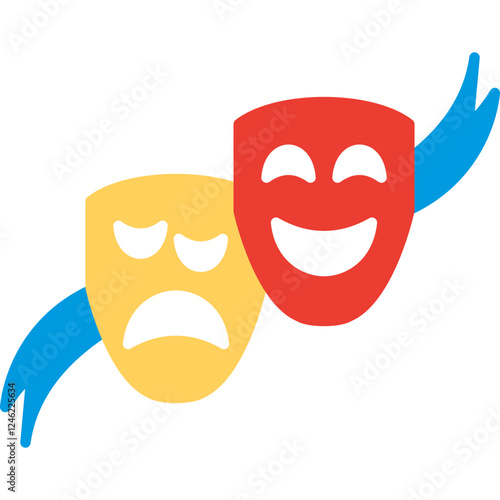 Theater Masks Vector Icon