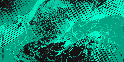 Sport t-shirt design template with abstract halftone grunge pattern background, t-shirt for sports club. Vector Illustration