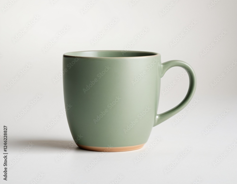 Modern ceramic coffee mug, matte finish, minimalist design, white cup, tea mug, coffee shop branding, menu illustration, social media ad, isolated on white background. Ai generated image. Modern ceramic coffee mug, matte finish, minimalist design, white cup, tea mug, coffee shop branding, menu illustration, social media ad, isolated on white background. Ai generated image.