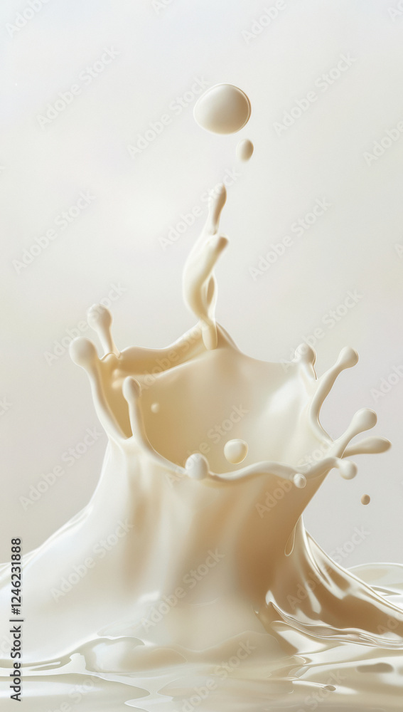 Obraz premium milk splash on white background